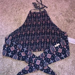 Hollister cropped halter top